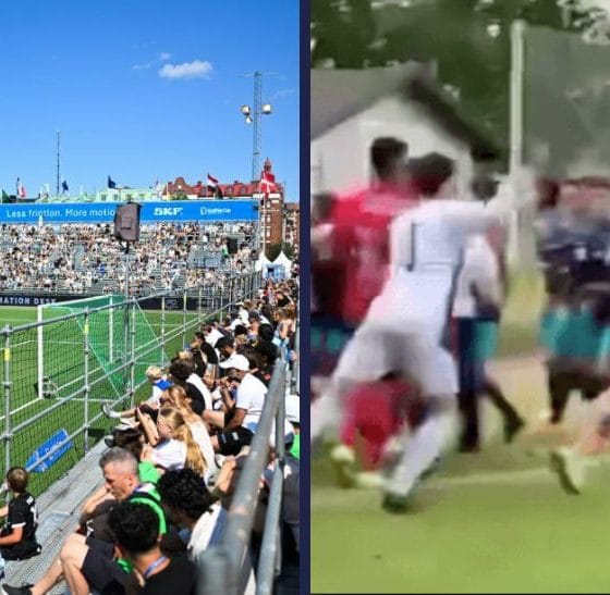 Slagsmål på Gothia Cup Frontkick