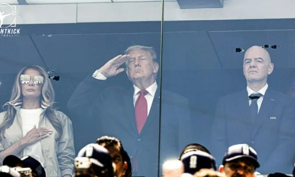 Trump och Infantino VM-finalen Frontkick.online