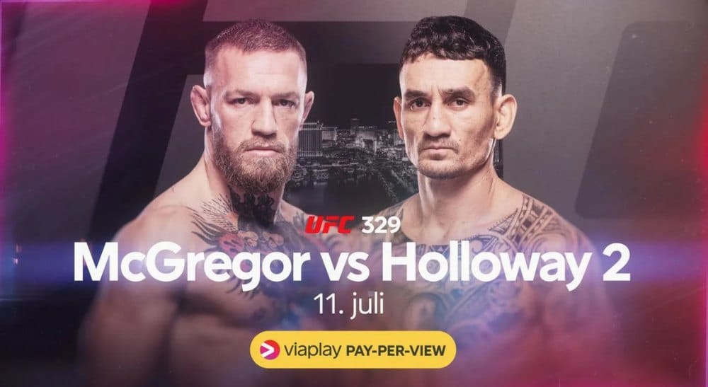 Viaplay PPV Conor McGregor vs Max Holloway 2 UFC 329 Guide Svensk Tid Matchkort Stream Live MMA Frontkick.online