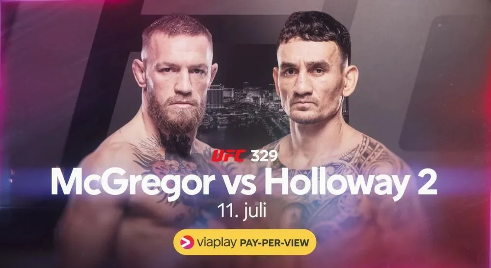 Viaplay PPV Conor McGregor vs Max Holloway 2 UFC 329 Guide Svensk Tid Matchkort Stream Live MMA Frontkick.online