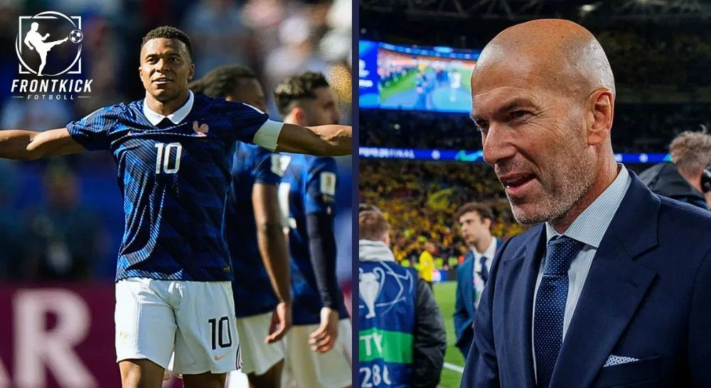 Zinedine Zidane Frankrike Frontkick