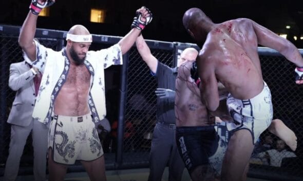 Frontkick Khaled Laallam MMA Fight for Hope 3