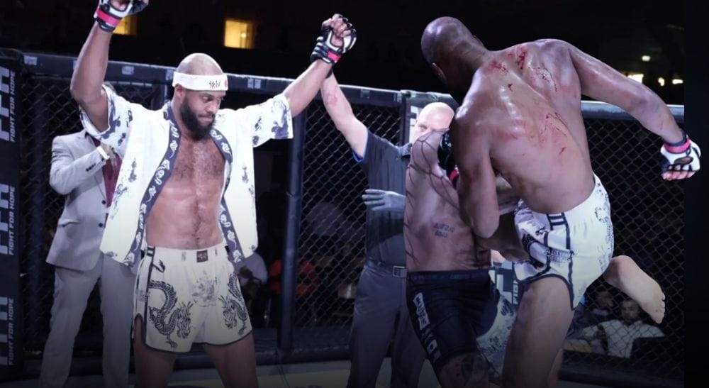 Frontkick Khaled Laallam MMA Fight for Hope 3
