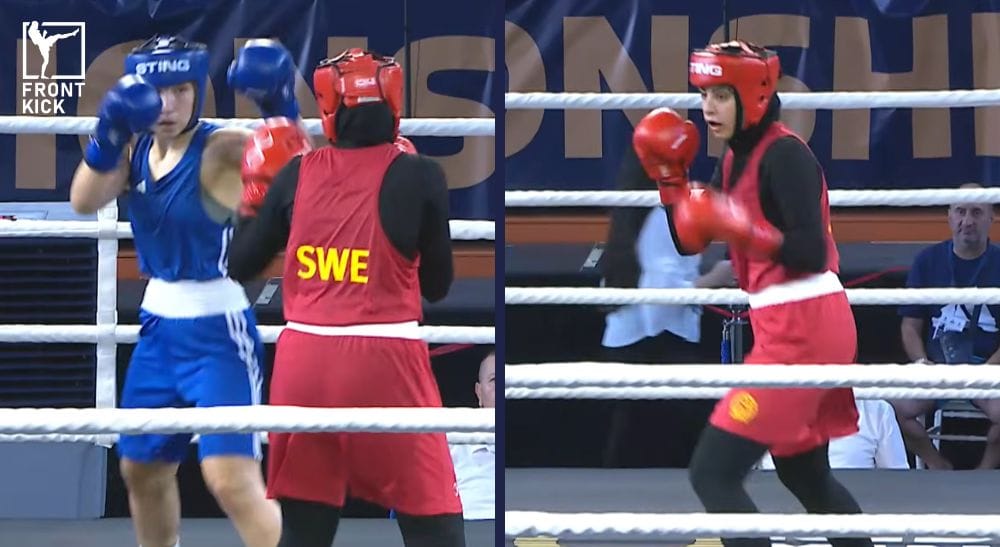 Junior-EM i boxning Paradisia Smesem Frontkick