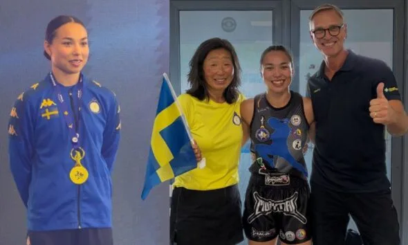 Frontkick Antonia Drevenlid thaiboxning muay thai VM guld Odenplan Fight Gym