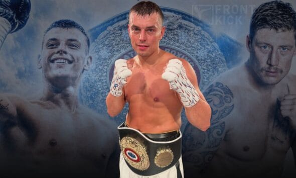 Frontkick Oscar Ahlin boxning ABP 14